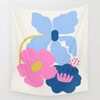 Paper Blooms - tropical Wall Tapestry Gallery Image 4