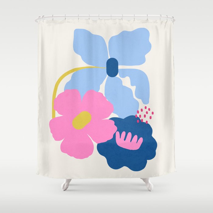 Paper Blooms - tropical Shower Curtain Gallery Image 1