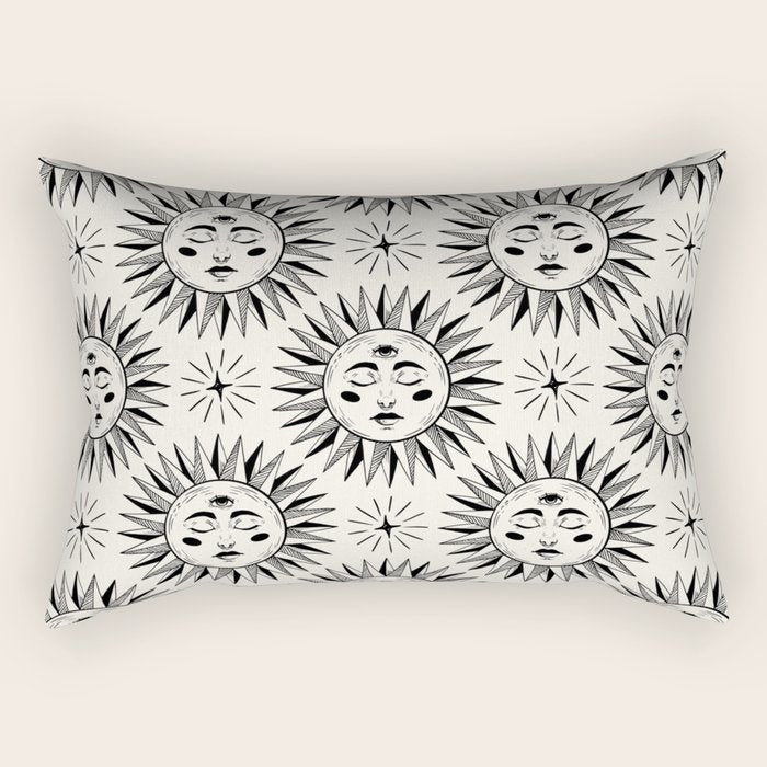 Vintage Sun Rectangular Pillow Gallery Image 1