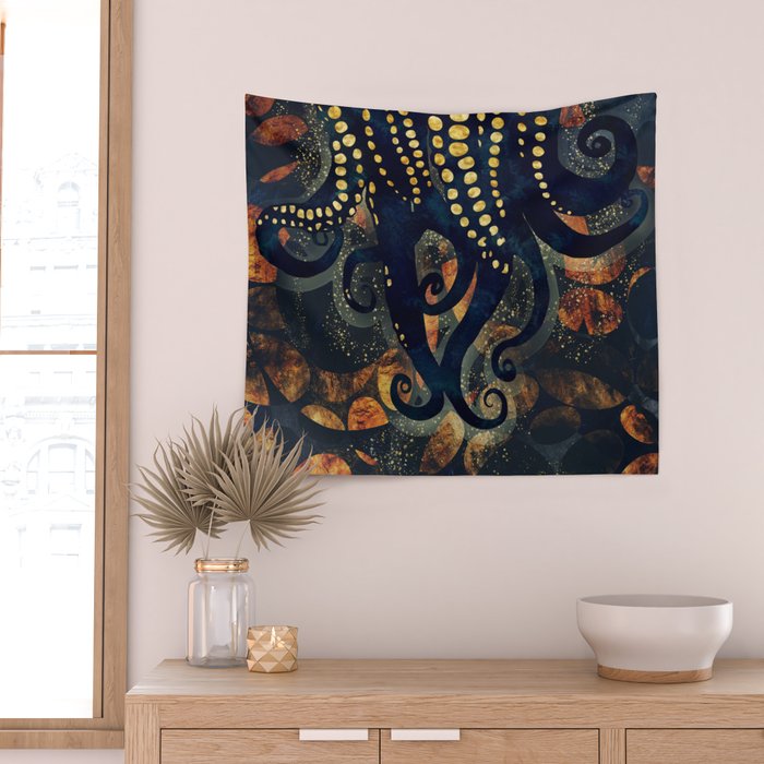 Metallic Ocean Wall Tapestry Gallery Image 2