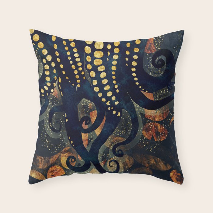 Metallic Ocean Throw Pillow Gallery Image 6