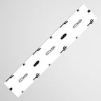 Black and white cactus plant pattern art Table Runner Gallery Image 3