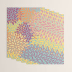 Festive, Floral Prints, Orange, Yellow, Teal and Pink Wrapping Paper Gallery Image 3
