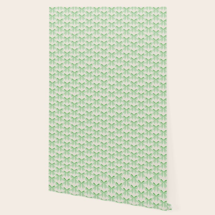 Elegant Light Green Bow Pattern A Classic and Stylish Design for Any Occasion Wallpaper Gallery Image 2