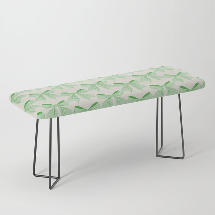 Elegant Light Green Bow Pattern A Classic and Stylish Design for Any Occasion Bench Gallery Image 1