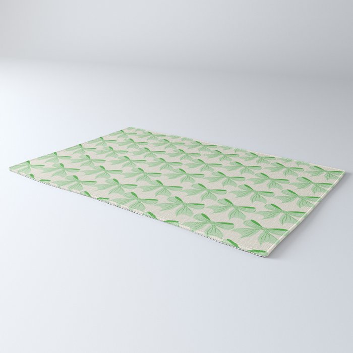 Elegant Light Green Bow Pattern A Classic and Stylish Design for Any Occasion Rug Gallery Image 3