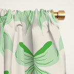 Elegant Light Green Bow Pattern A Classic and Stylish Design for Any Occasion Window Curtain Gallery Image 2