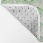 Elegant Light Green Bow Pattern A Classic and Stylish Design for Any Occasion Bath Mat Gallery Image 2
