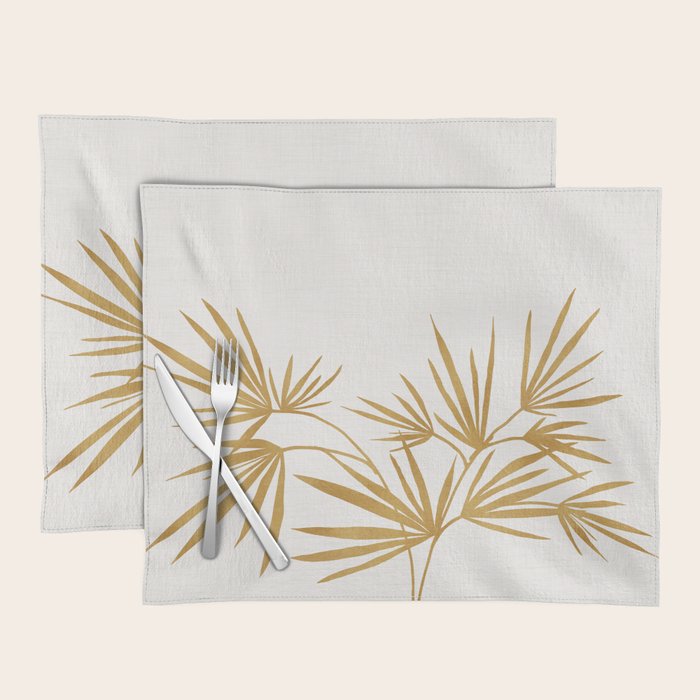Metallic Gold Fan Palm Placemat Gallery Image 1