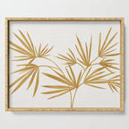 Metallic Gold Fan Palm Serving Tray Gallery Image 1