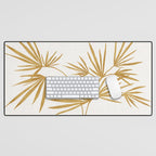 Metallic Gold Fan Palm Desk Mat Gallery Image 1