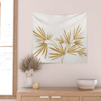 Metallic Gold Fan Palm Wall Tapestry Gallery Image 2