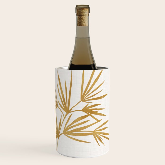 Metallic Gold Fan Palm Wine Chiller Gallery Image 3