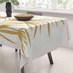 Metallic Gold Fan Palm Tablecloth Gallery Image 3