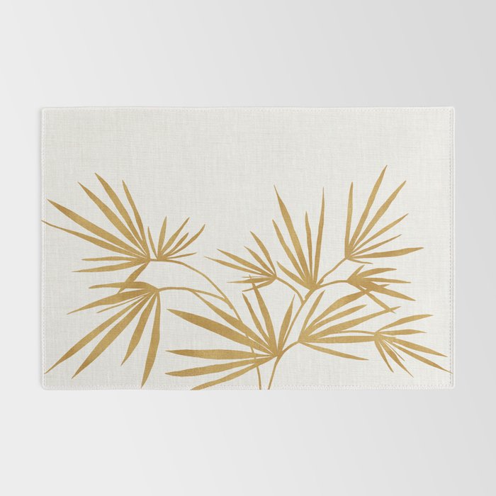 Metallic Gold Fan Palm Rug Gallery Image 2