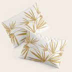 Metallic Gold Fan Palm Pillow Sham Gallery Image 3