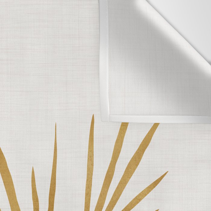 Metallic Gold Fan Palm Wall Tapestry Gallery Image 3