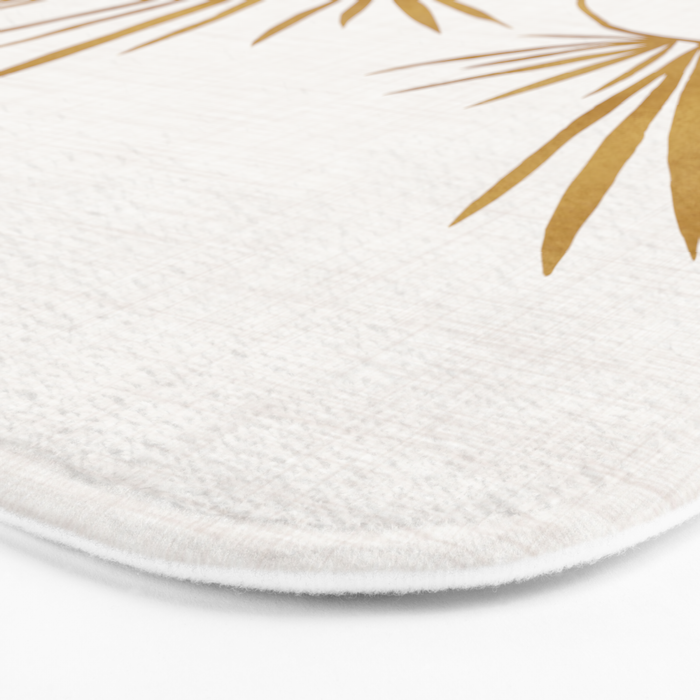 Metallic Gold Fan Palm Bath Mat Gallery Image 3