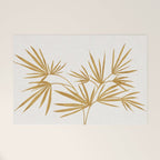 Metallic Gold Fan Palm Welcome Mat Gallery Image 1