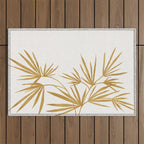 Metallic Gold Fan Palm Outdoor Rug Gallery Image 1