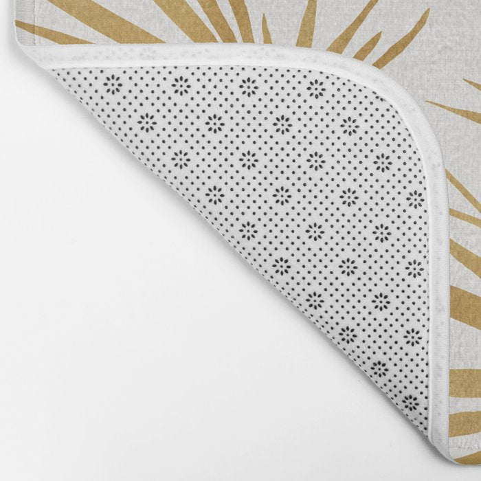 Metallic Gold Fan Palm Bath Mat Gallery Image 2