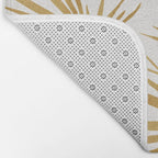 Metallic Gold Fan Palm Bath Mat Gallery Image 2