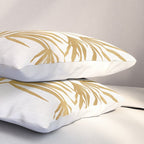 Metallic Gold Fan Palm Pillow Sham Gallery Image 3
