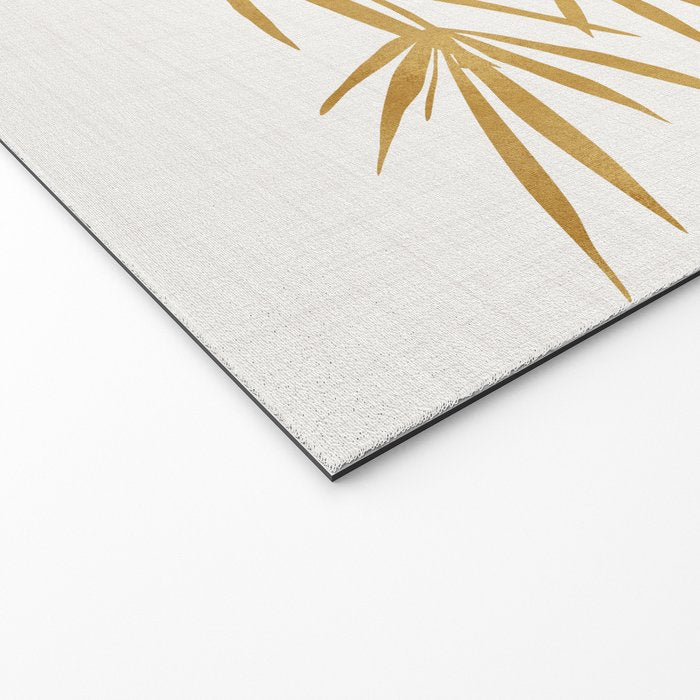 Metallic Gold Fan Palm Welcome Mat Gallery Image 2