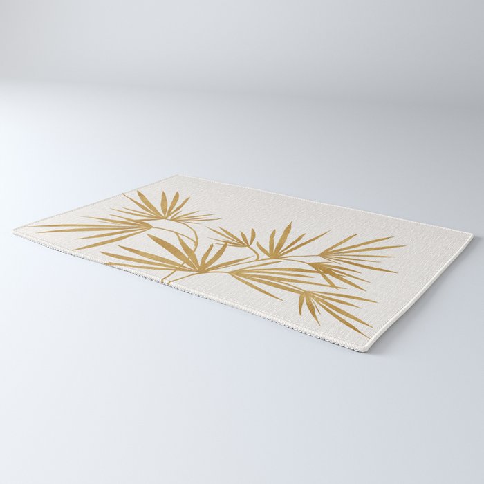 Metallic Gold Fan Palm Rug Gallery Image 3