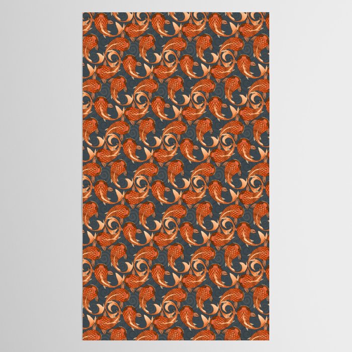 paisley fish gray Tablecloth Gallery Image 2