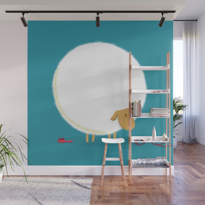 Fluffy Sheep Wall Mural Gallery Image 1