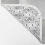 Milky Waves, Abstract Black White Monochromatic, Minimal Minimalistic Minimalism Photography Calm Bath Mat Gallery Image 2