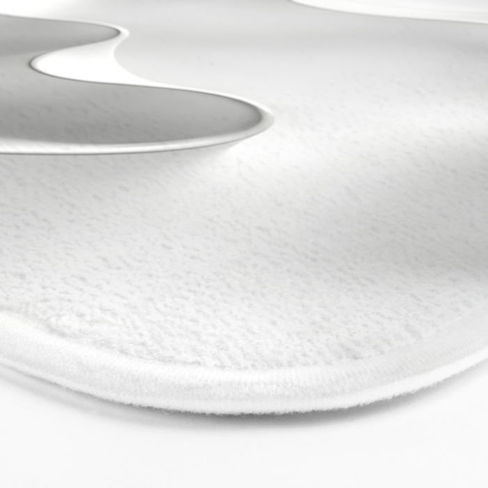 Milky Waves, Abstract Black White Monochromatic, Minimal Minimalistic Minimalism Photography Calm Bath Mat Gallery Image 3
