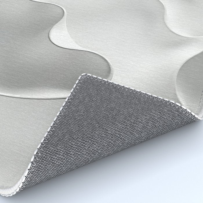 Milky Waves, Abstract Black White Monochromatic, Minimal Minimalistic Minimalism Photography Calm Rug Gallery Image 4