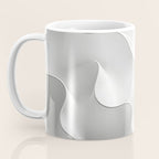 Milky Waves, Abstract Black White Monochromatic, Minimal Minimalistic Minimalism Photography Calm Coffee Mug Gallery Image 3