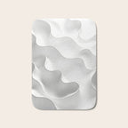 Milky Waves, Abstract Black White Monochromatic, Minimal Minimalistic Minimalism Photography Calm Bath Mat Gallery Image 1