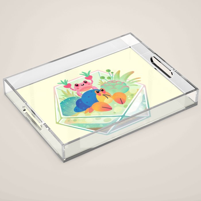 Ocean terrarium - Boxer crab, hermit crab Acrylic Tray Gallery Image 1