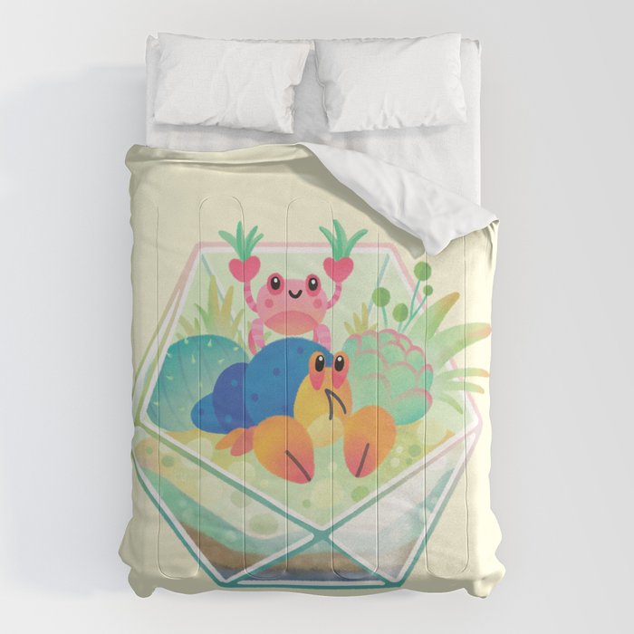 Ocean terrarium - Boxer crab, hermit crab Comforter Gallery Image 1