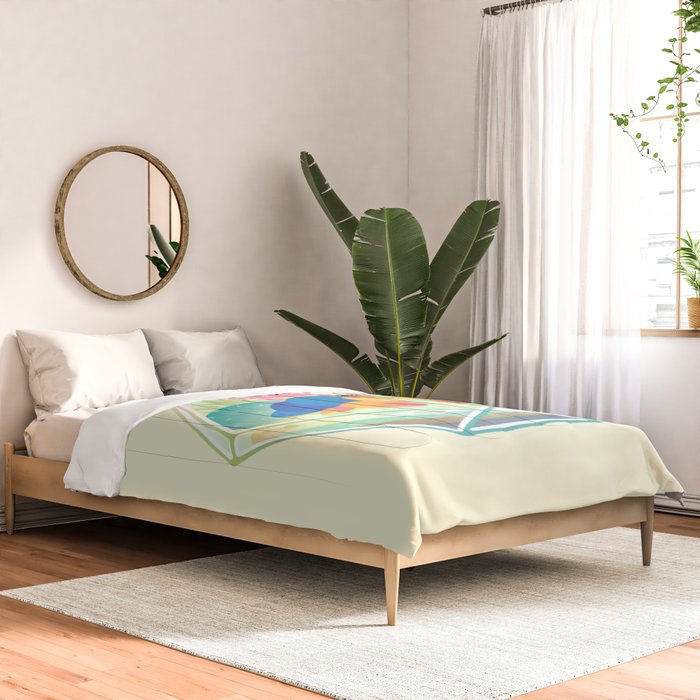 Ocean terrarium - Boxer crab, hermit crab Comforter Gallery Image 2