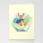 Ocean terrarium - Boxer crab, hermit crab Stationery Card Gallery Image 2