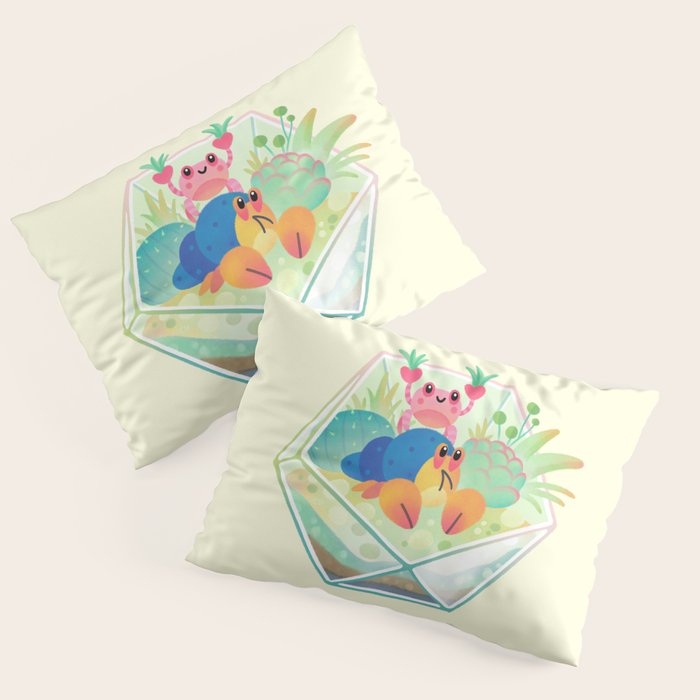 Ocean terrarium - Boxer crab, hermit crab Pillow Sham Gallery Image 1