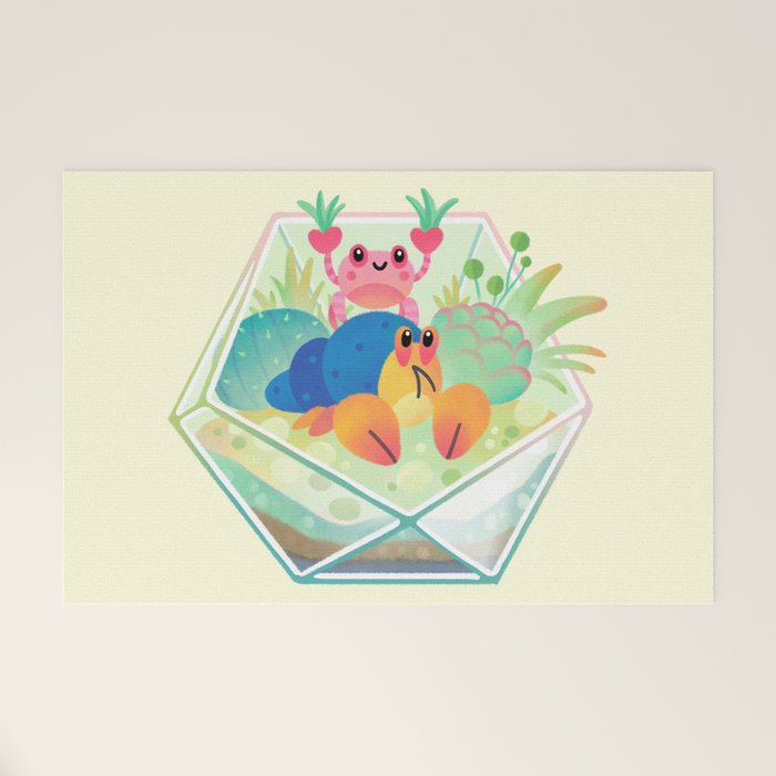 Ocean terrarium - Boxer crab, hermit crab Welcome Mat Gallery Image 1
