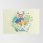 Ocean terrarium - Boxer crab, hermit crab Rug Gallery Image 2