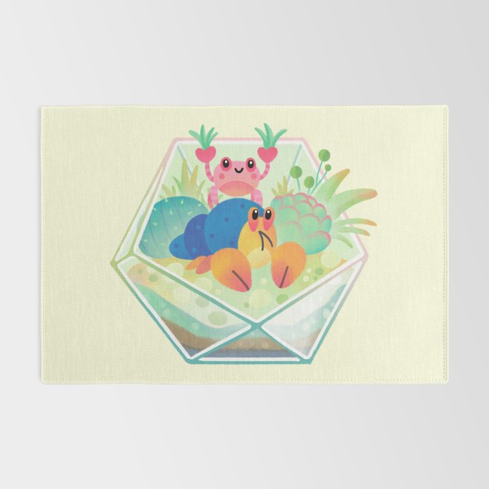 Ocean terrarium - Boxer crab, hermit crab Rug Gallery Image 2
