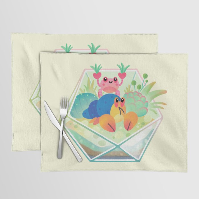 Ocean terrarium - Boxer crab, hermit crab Placemat Gallery Image 1