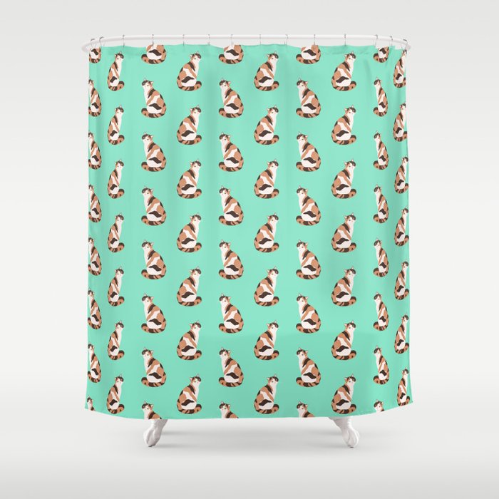 Spotted Cat Shower Curtain Gallery Image 1