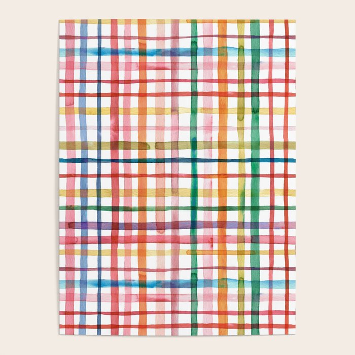  Holiday 2025 Cheerful Plaid Watercolor Gingham Poster Gallery Image 4