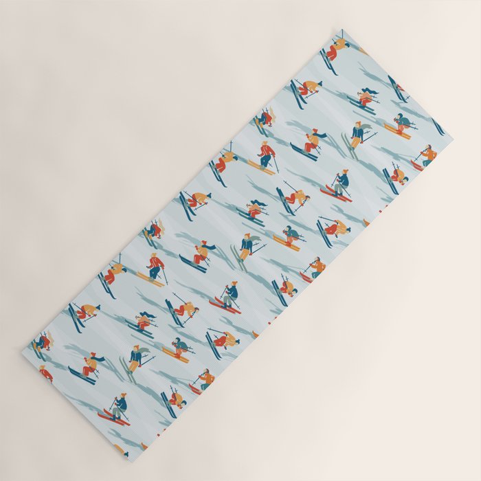 Retro Sportive Ski alpine light Yoga Mat Gallery Image 1