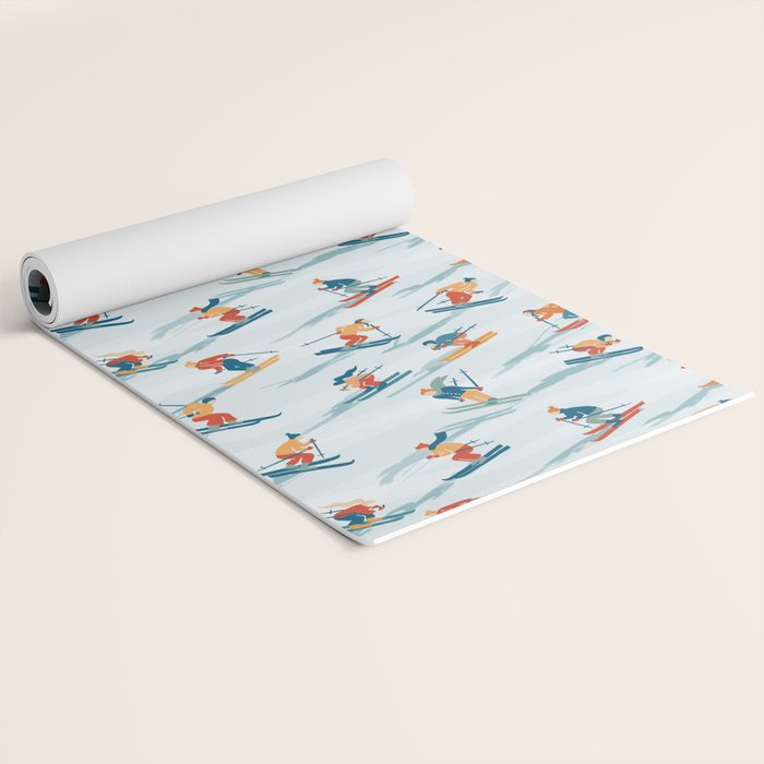 Retro Sportive Ski alpine light Yoga Mat Gallery Image 2