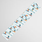 Retro Sportive Ski alpine light Table Runner Gallery Image 3